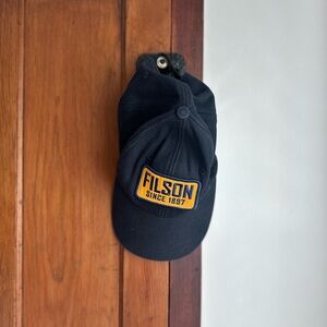 Filson Dark Blue Hat with Yellow Patch